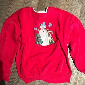 Snowman vintage christmas sweater